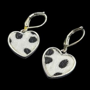 Dalmatian Heart Earrings